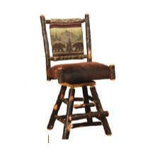 Straight Back Swivel Barstool