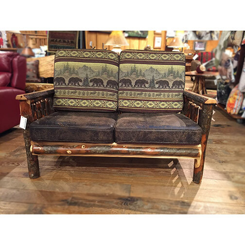 Love Seat w/Hickory Arms