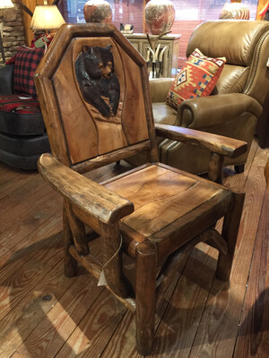 Captains Chair with Carving