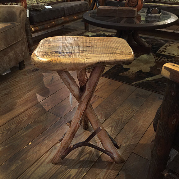 Maple Tripod Side Table w/ Locust and Mountain Laurel Base