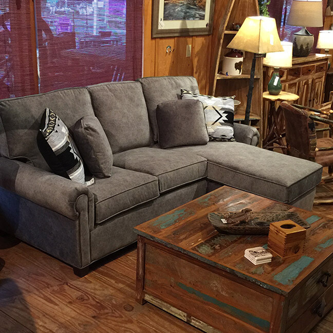 Sofa with movable Chase Kaysen Cobble Cherry Finish