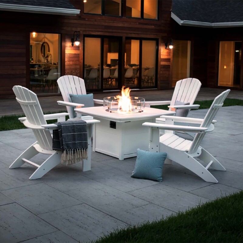 POLYWOOD® Square 42&quot; Fire Pit Table