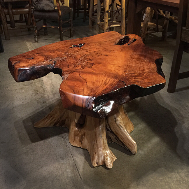 White Cedar Stump, Rio Wood Burl Top