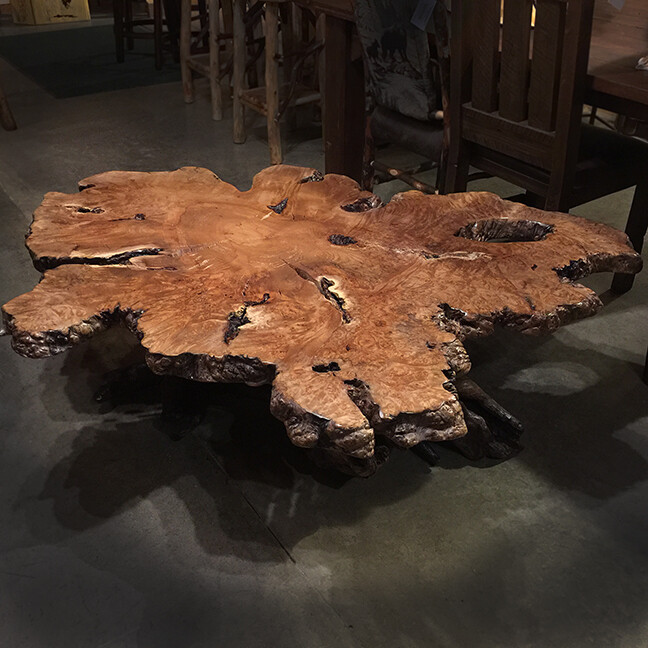 Texas Live Oak Base, Big Leaf Maple Burl Top