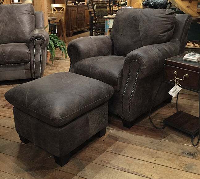 Outback Gray Chair and Ottoman