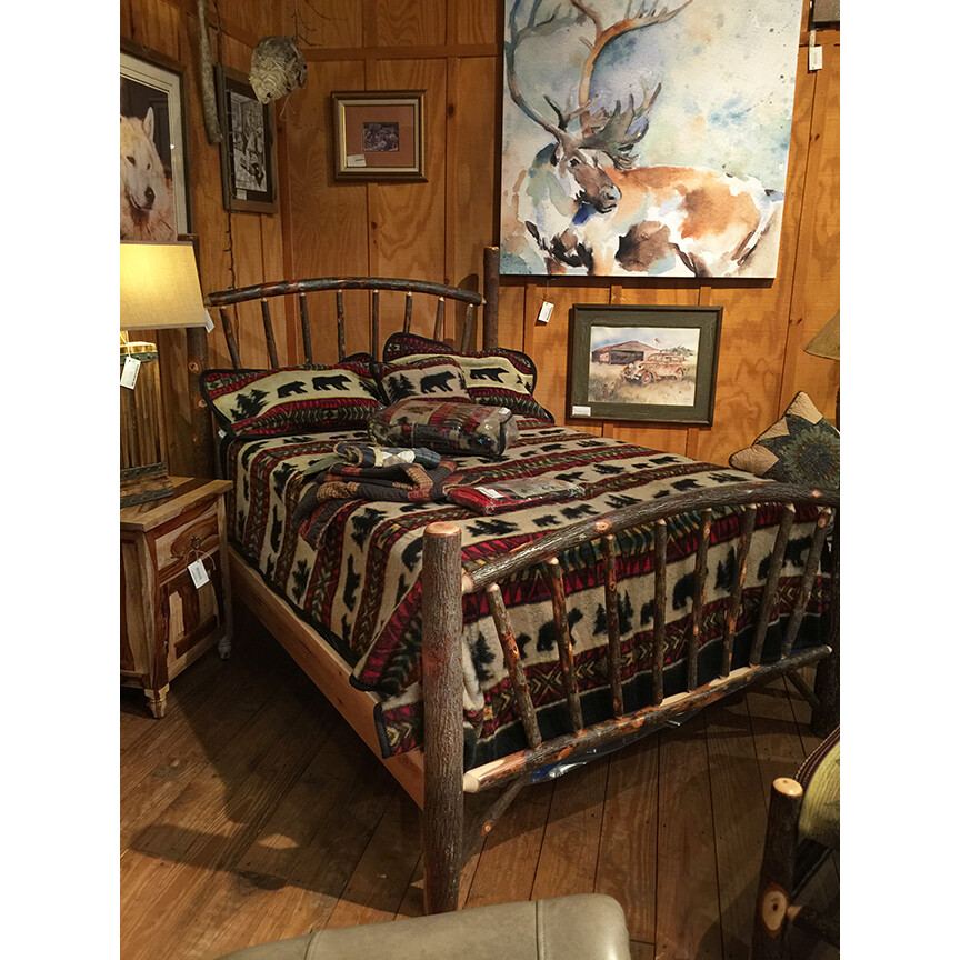 Hickory Log Sunburst Full Complete Bed