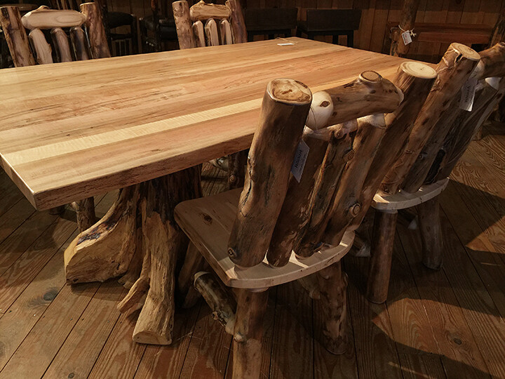 Double Stump Table - Spalted Maple Top