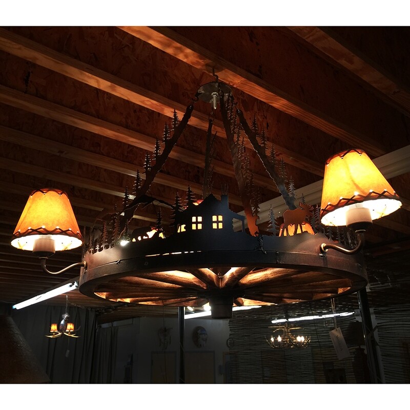 Wagon Wheel Chandelier
