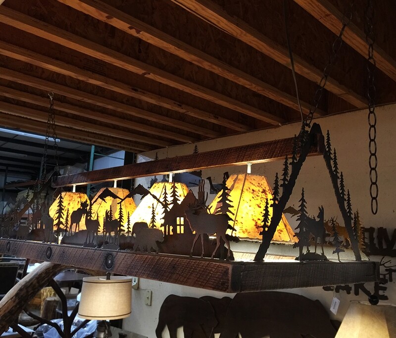 4 Light Rectangular Lodge (60&quot;)