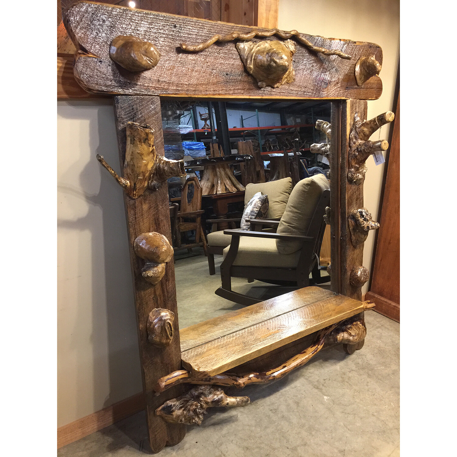 Extra Large Mirror with Burls