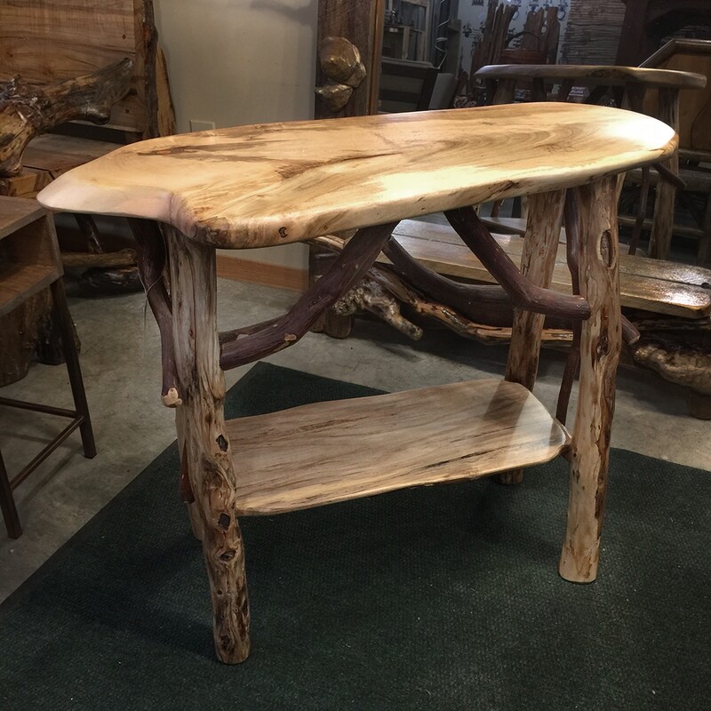 Maple Entree Table w/ mag rack, w/locust mt laurel