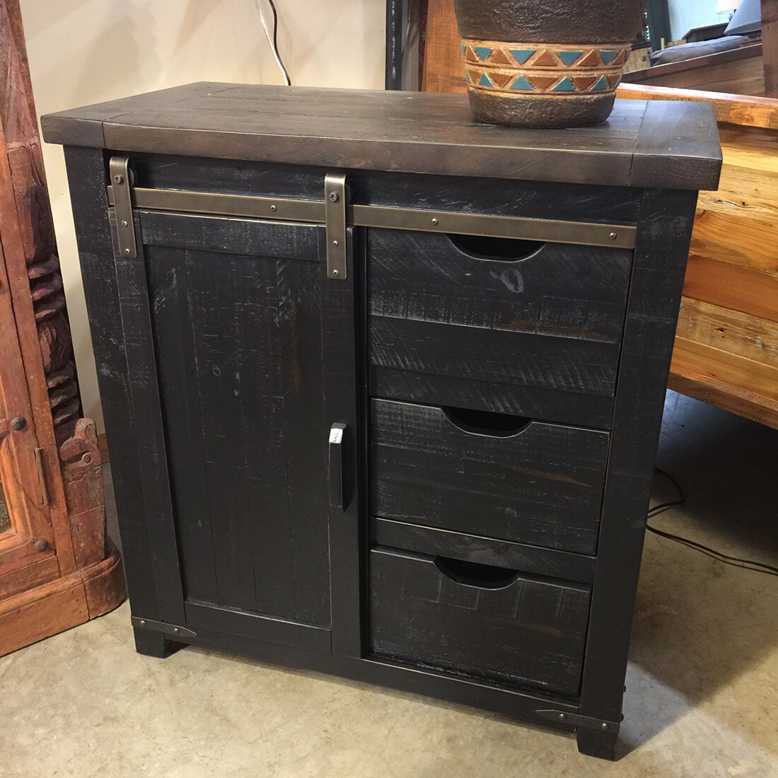 Madison County 32" Barn Door Accent Cabinet