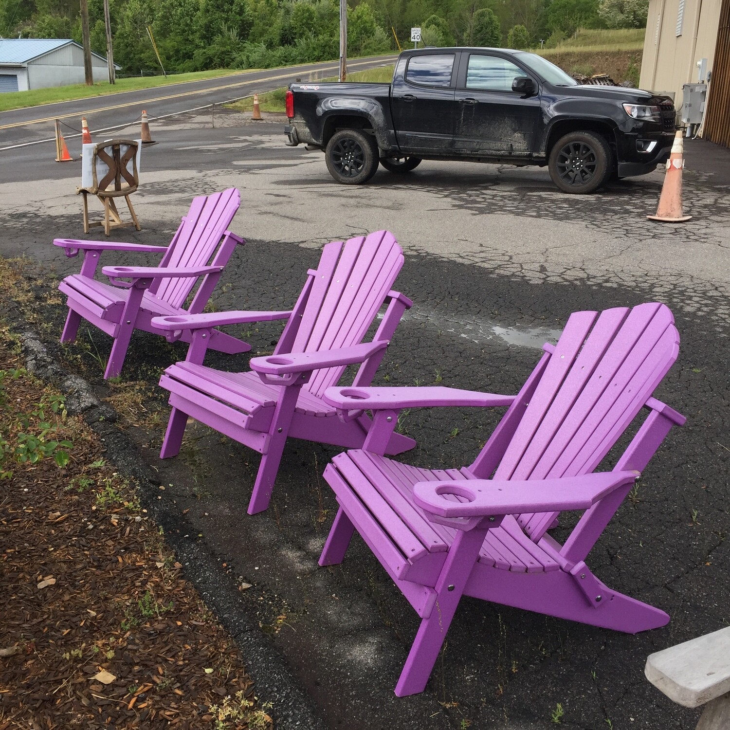 Folding Adirondack Chair Folding w/cup holder