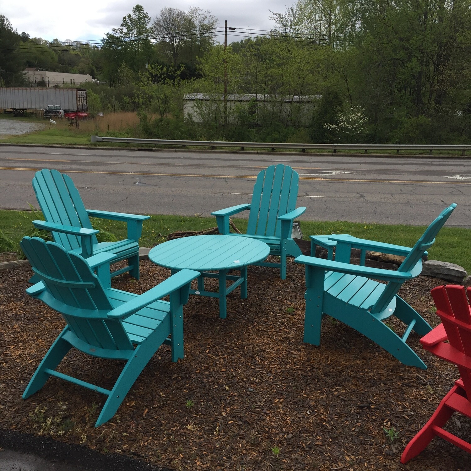 Adirondack Set (4 chairs and table) Call for price