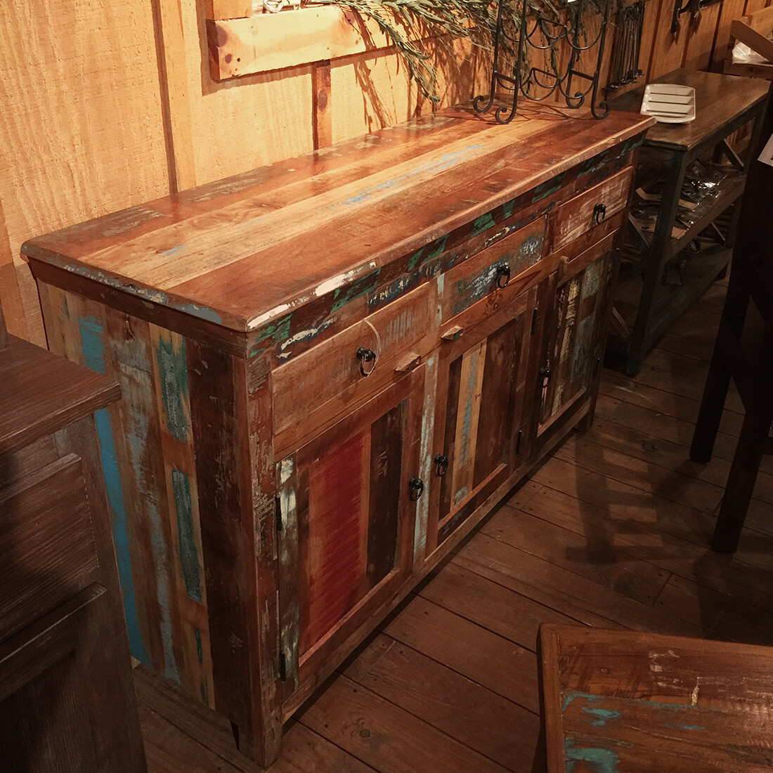 Reclaimed Wood 3 Dr Sideboard 60X18X36
