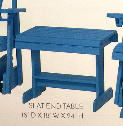 SLAT END TABLE