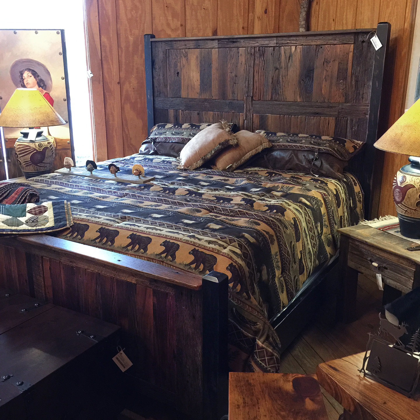 Chestnut Reclaimed Wood King Bed