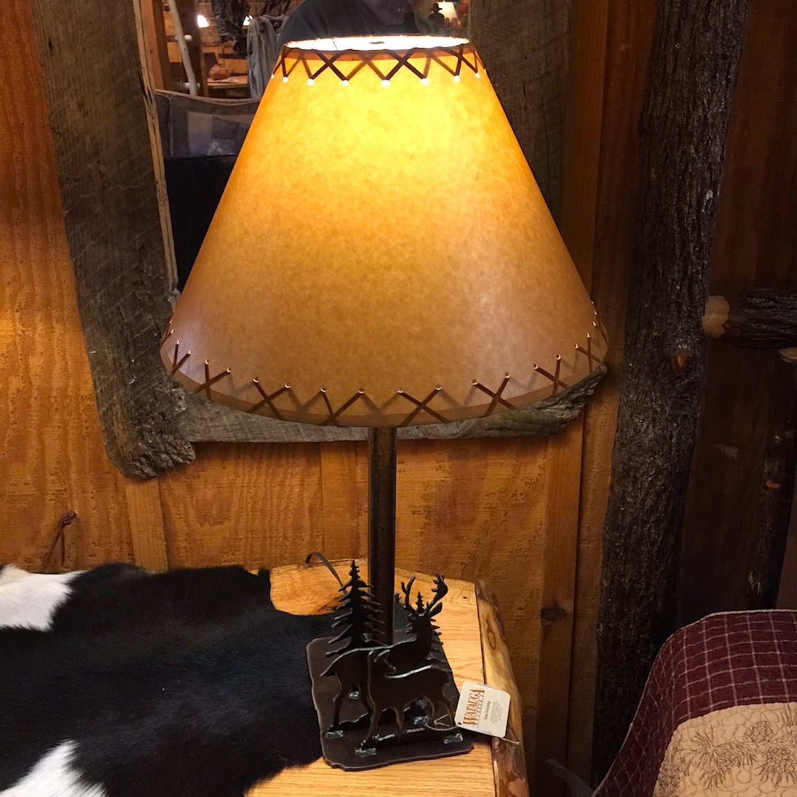 Rustic Table Lamp with Shade