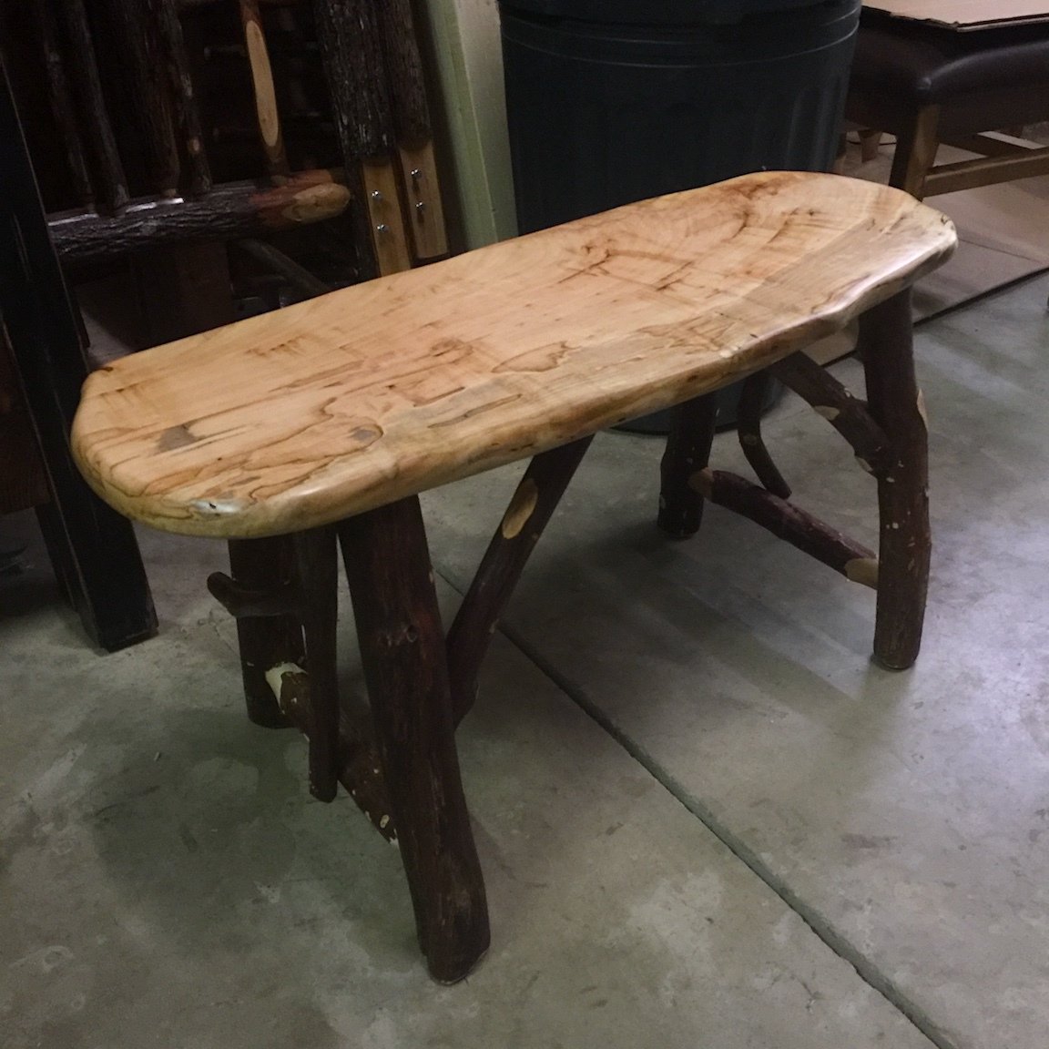 Maple Bench with Laurel Base