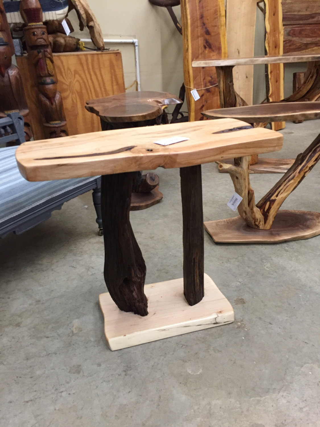 Maple Top w/Wormy Chestnut Base Table