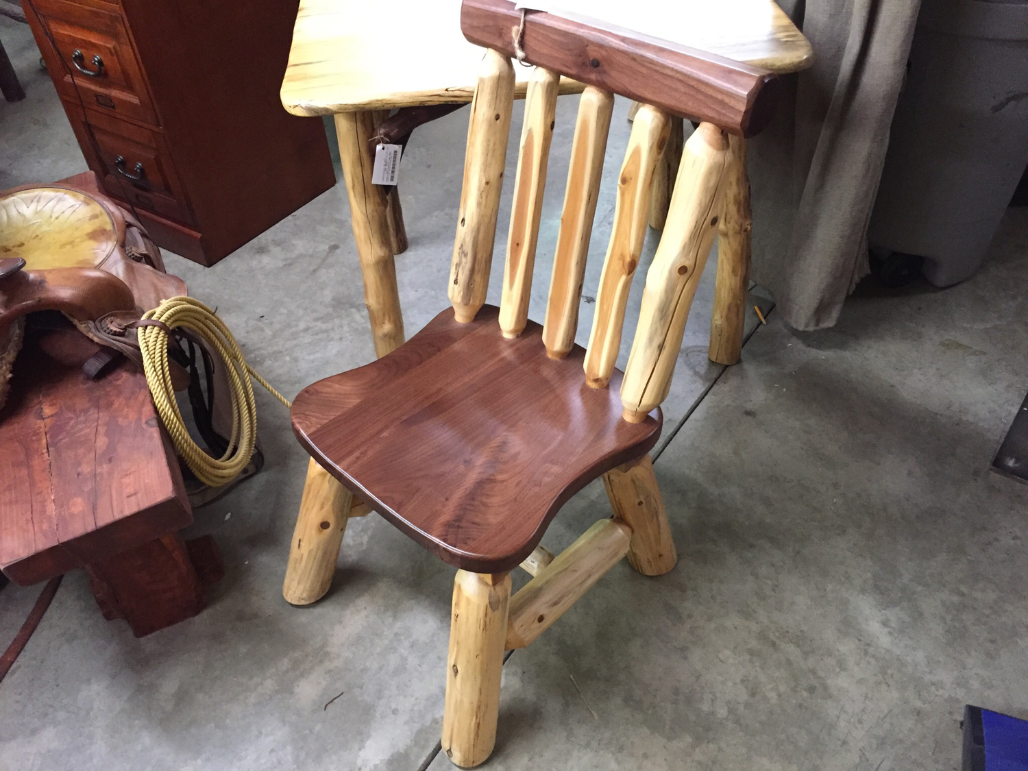 Walnut Rustic Side Chair