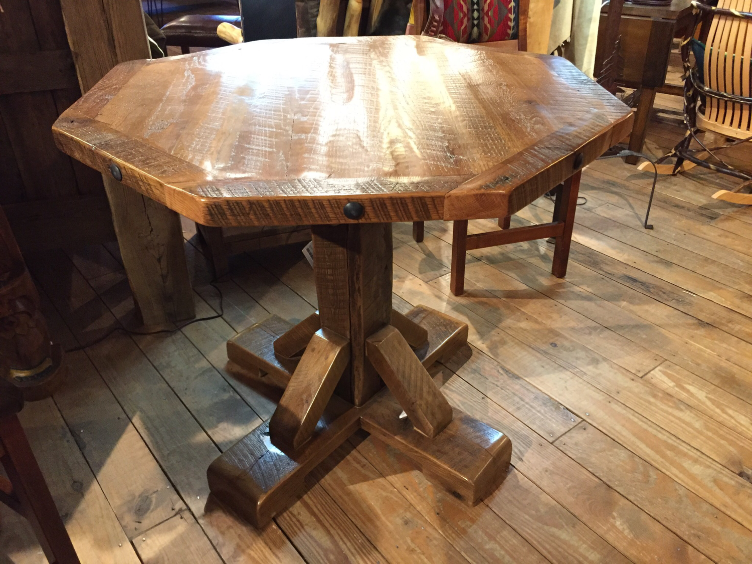Reclaimed Barnwood Octagon Table 