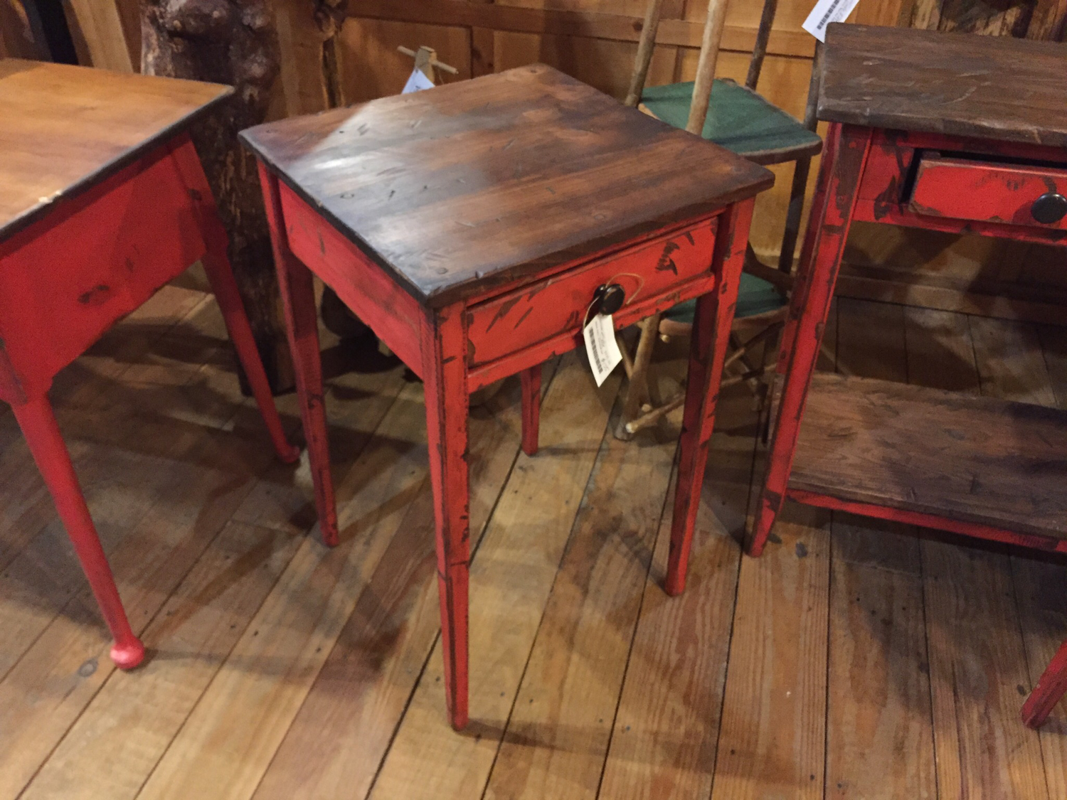 Shaker Table Distressed Red