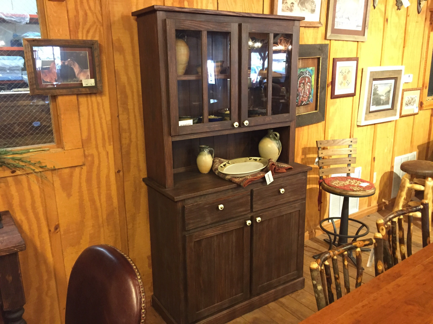 Yellow Pine Hutch and Buffet