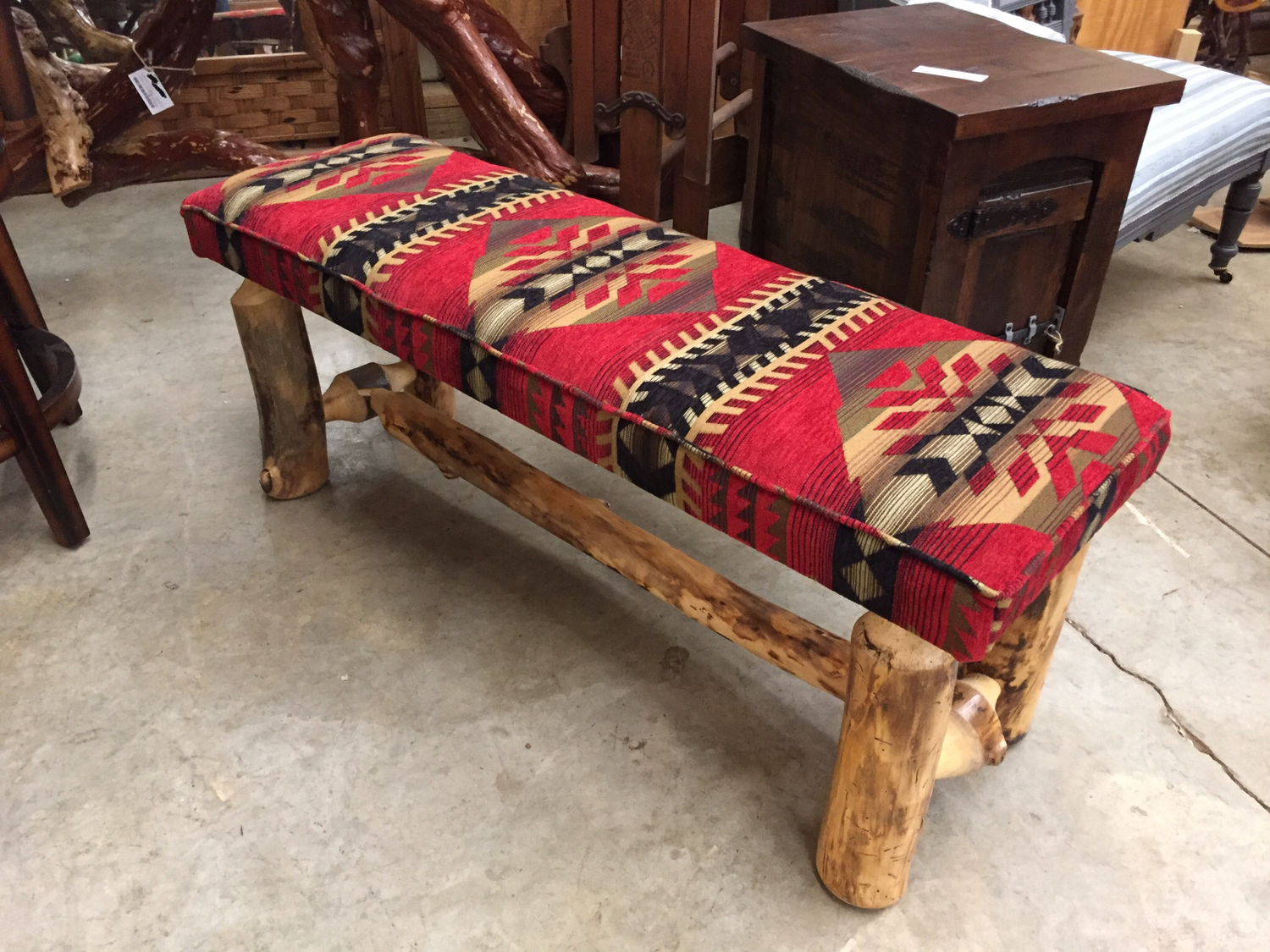 4' Bench with Upholstered Seat