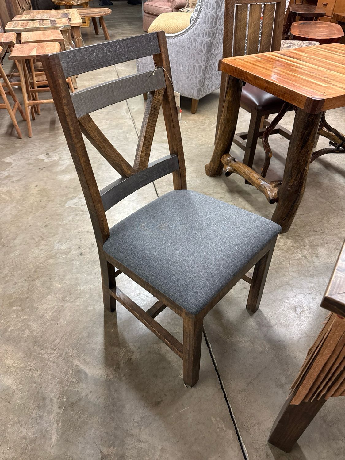 IFD6552 X-Back Chair With Upholstered Seat