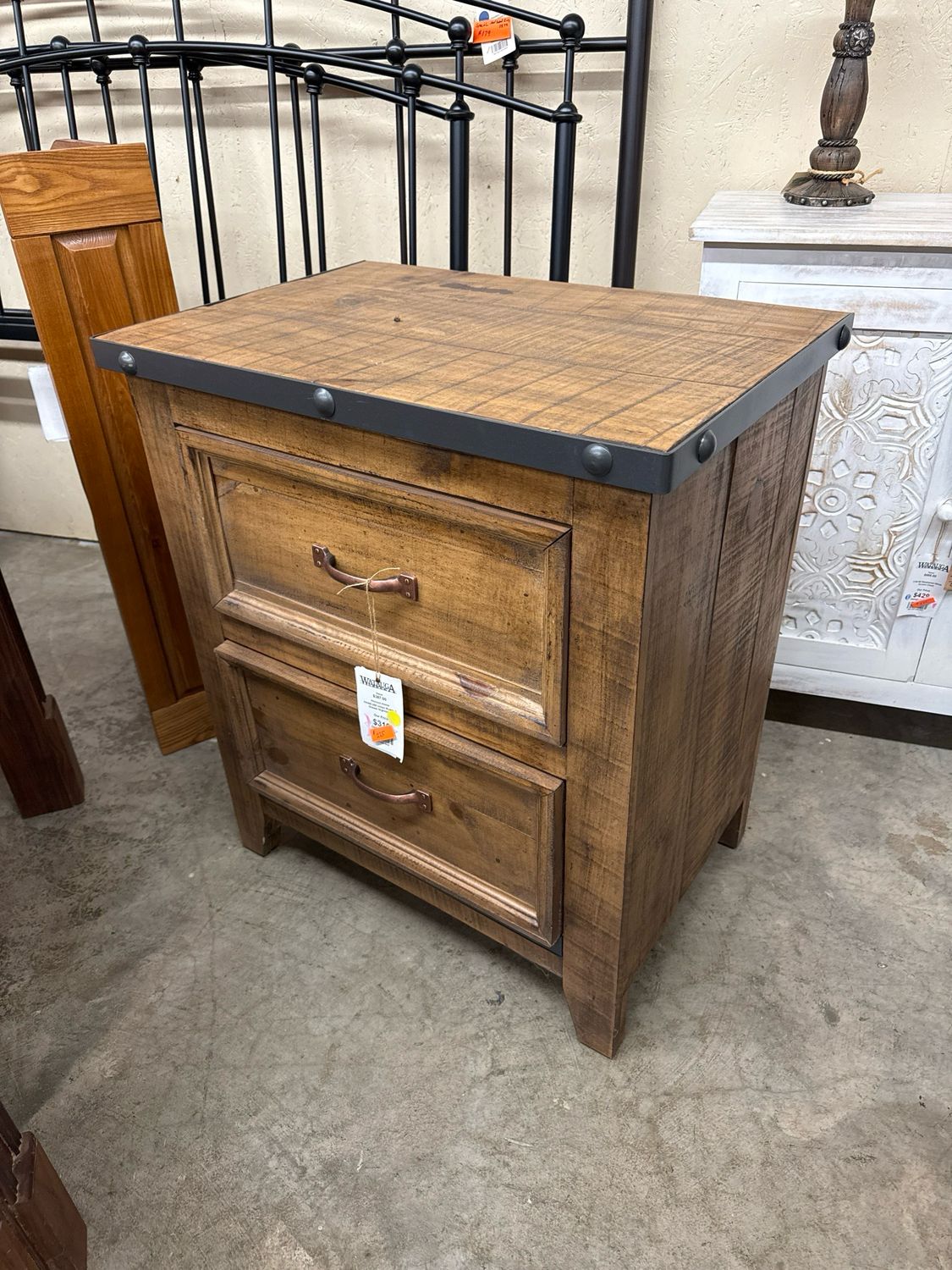Urban Rustic 2 Drawer Nightstand
