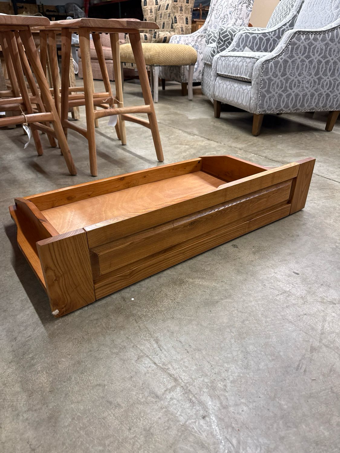 Under Bed Oak Drawer