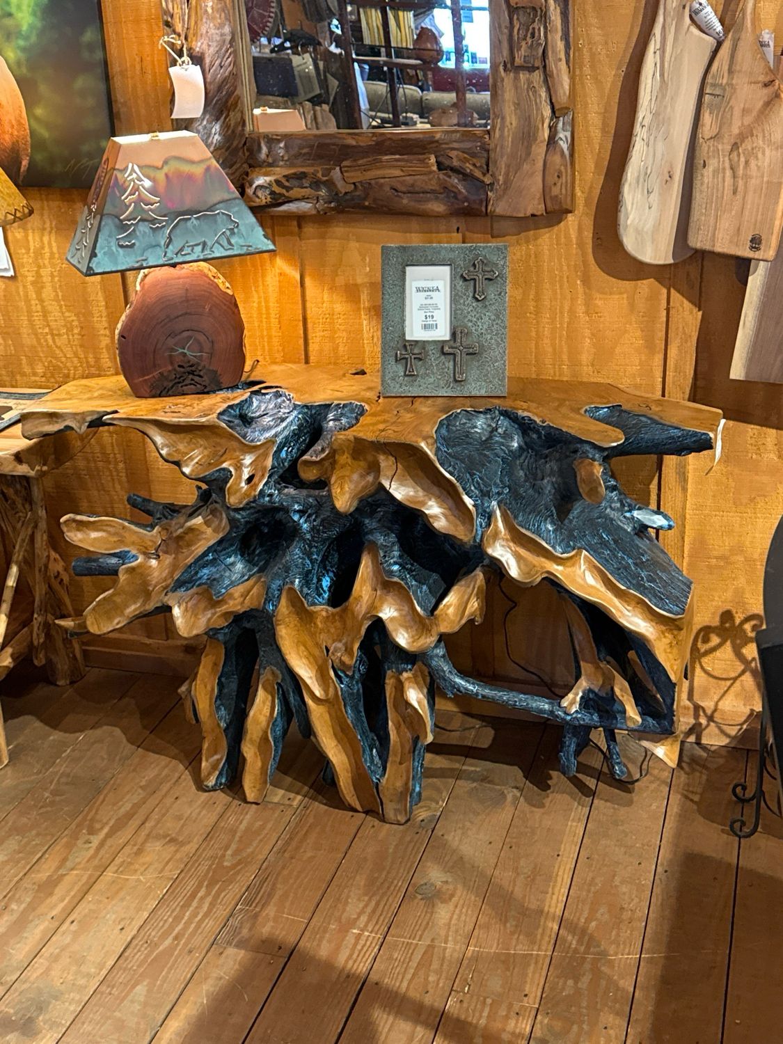 Distressed Blue Console Table 48”