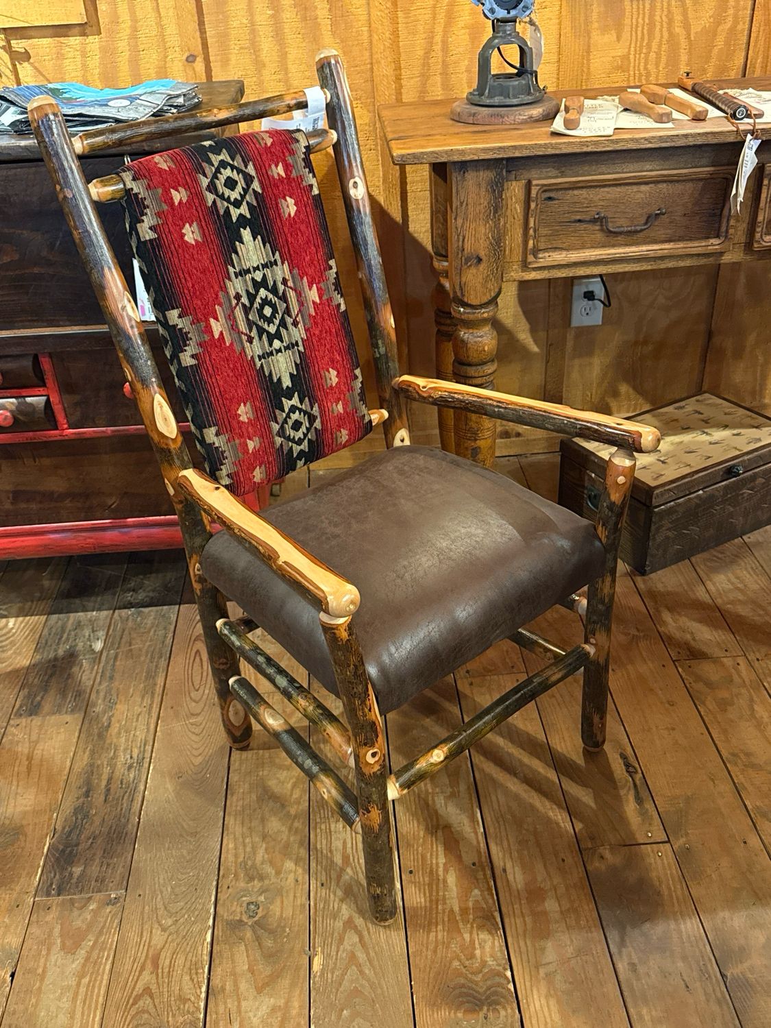 Hickory Med Back Arm Chair
