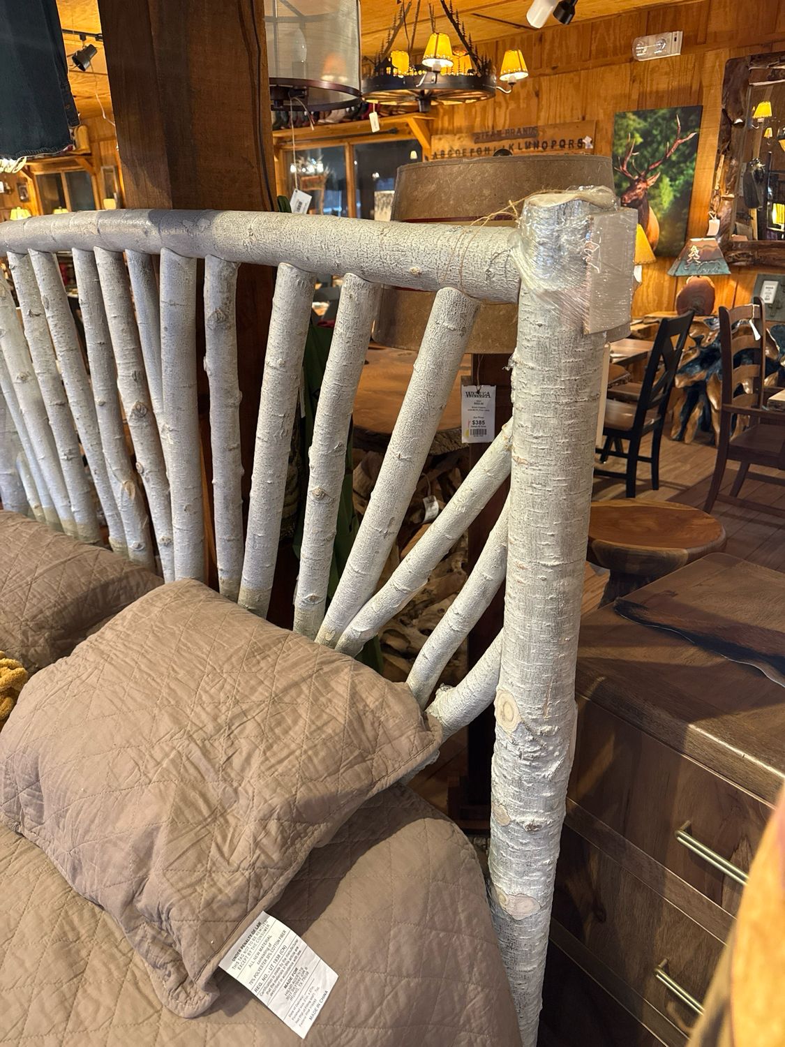 Queen Whitewash Headboard