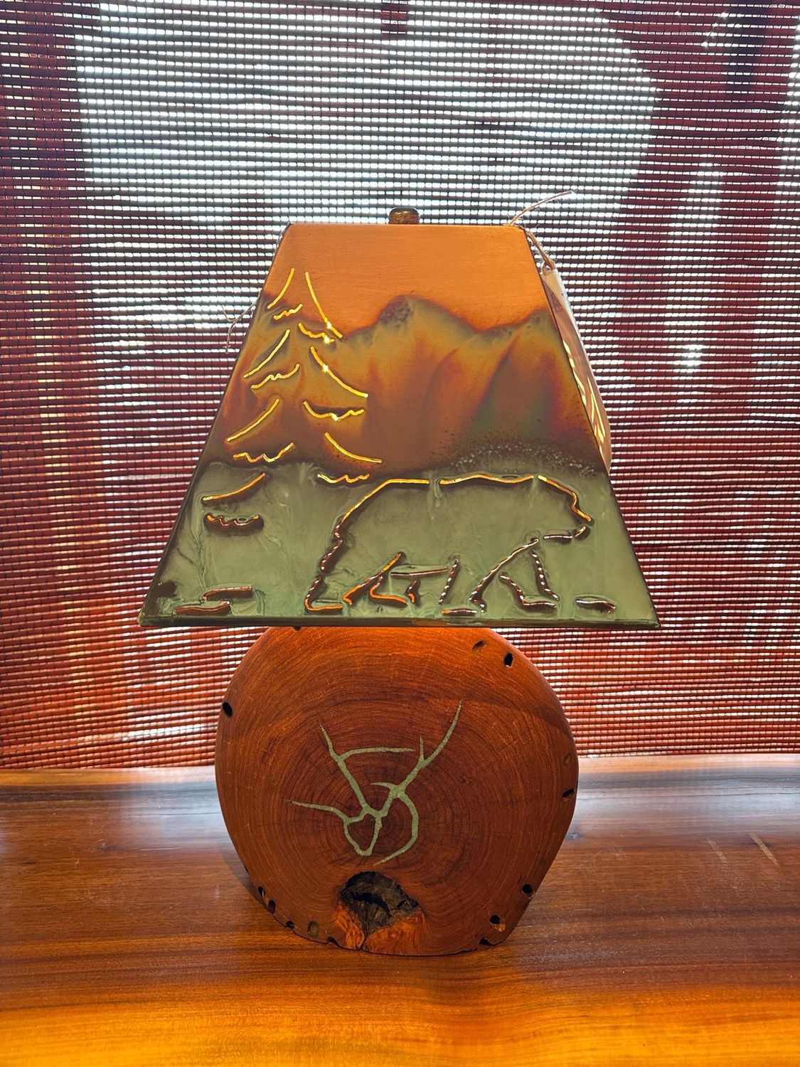 Mesquite W/turquiose Inlay Lamp
