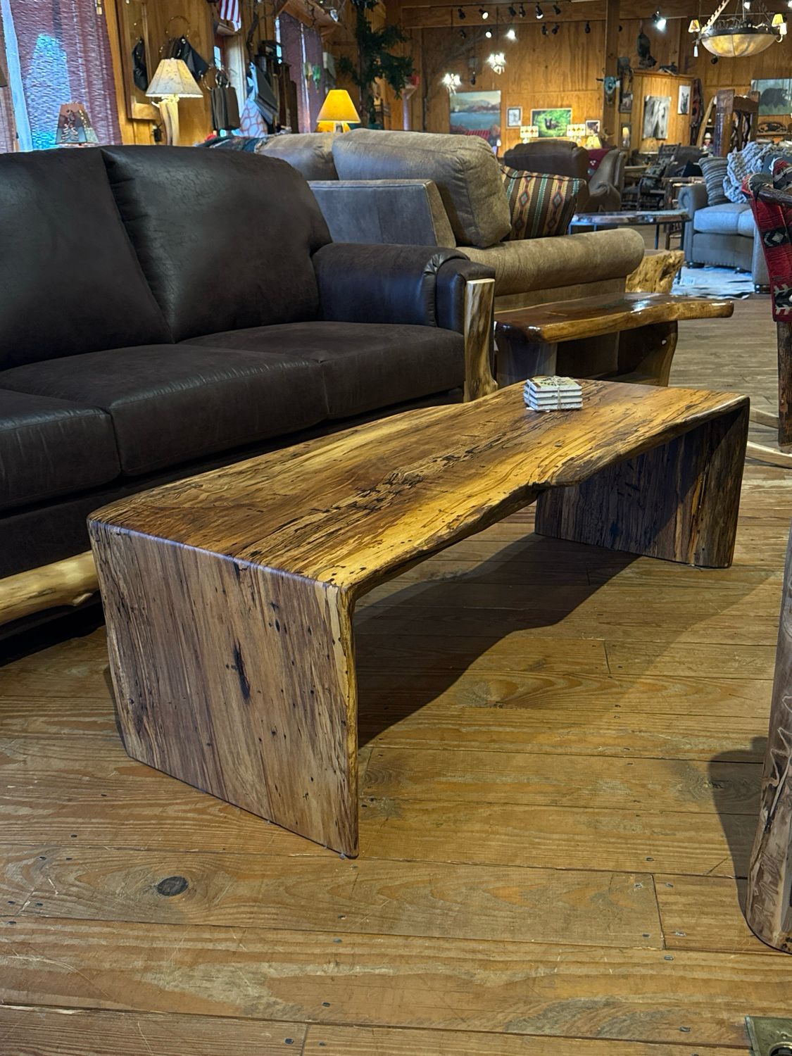 Spalted Maple Waterfall Coffee Table