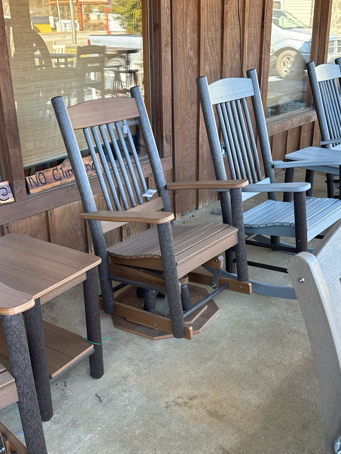 Mahogany Swivel Glider