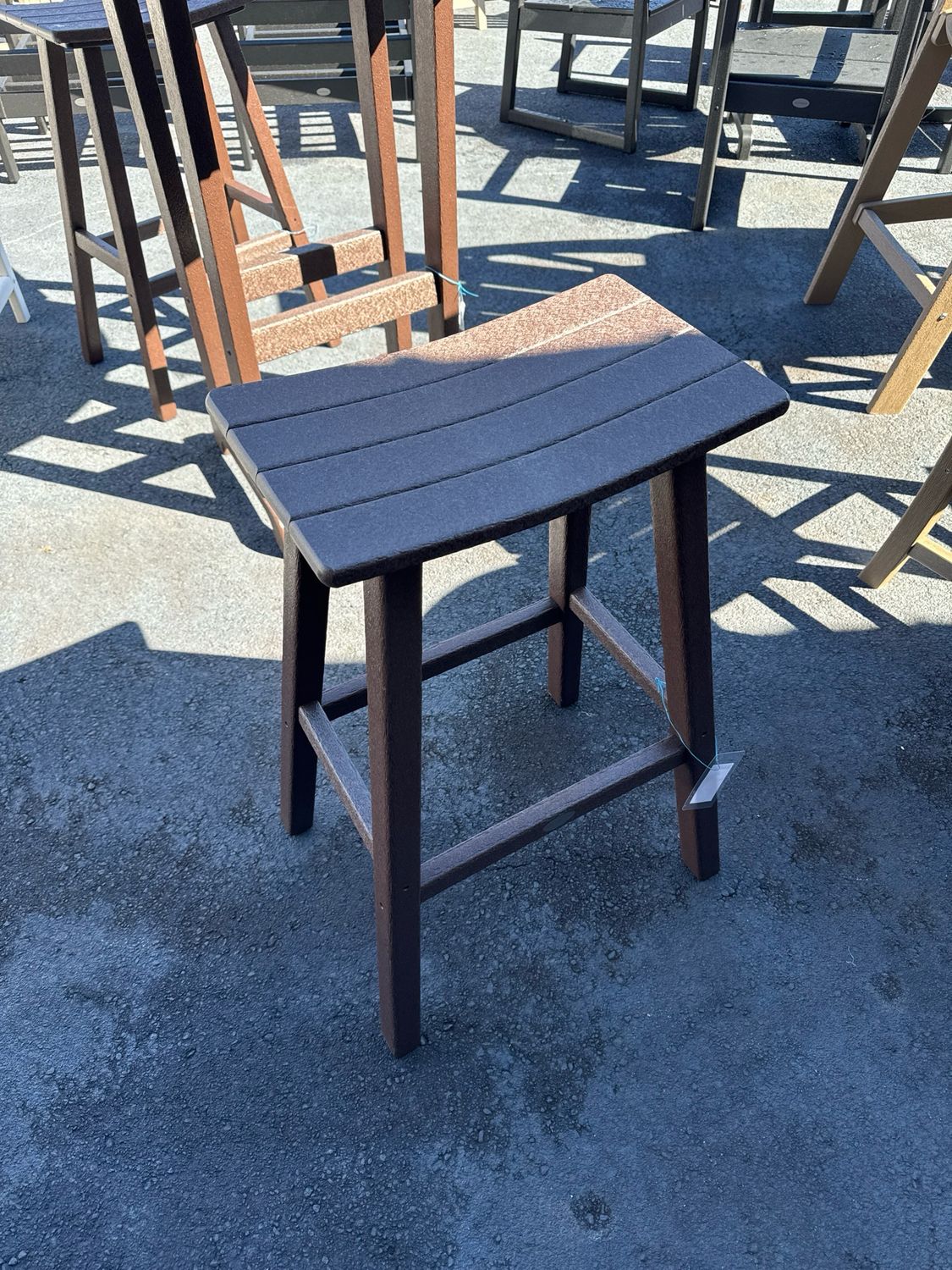 30” Saddle Bar Stool Mahogany