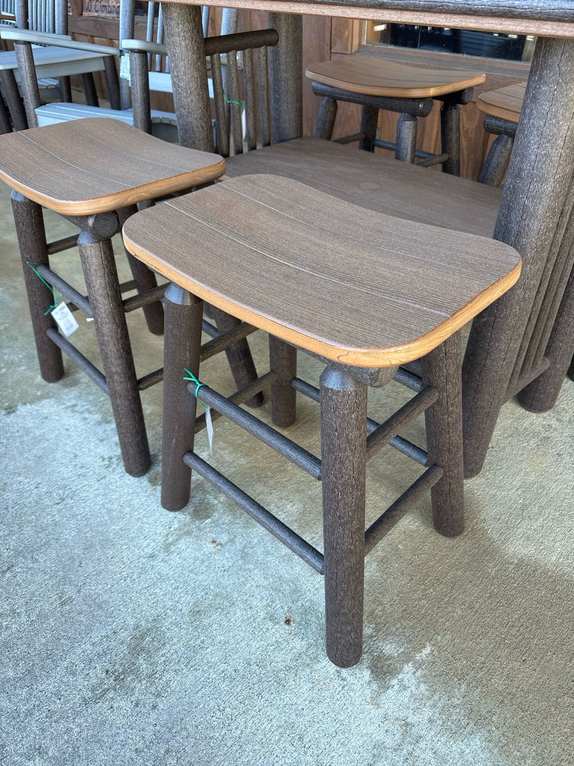 24” Saddle Stool Mahogany