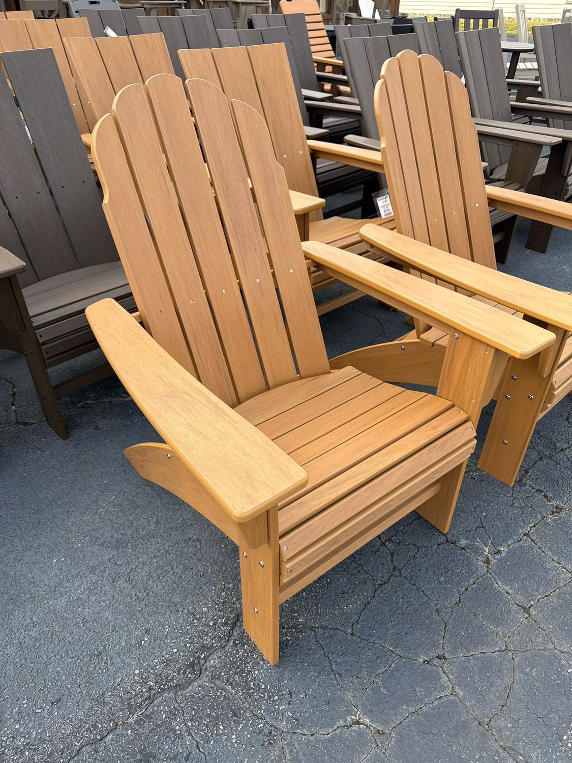 Vineyard Curveback Adirondack Chair Natural