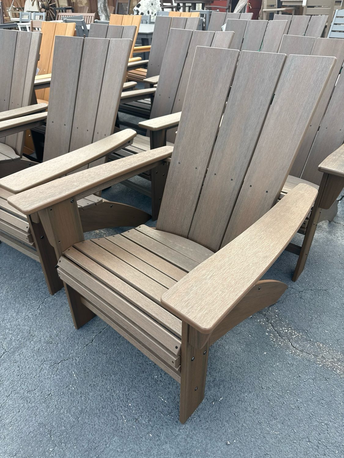 Modern Curveback Adirondack Chair Kona