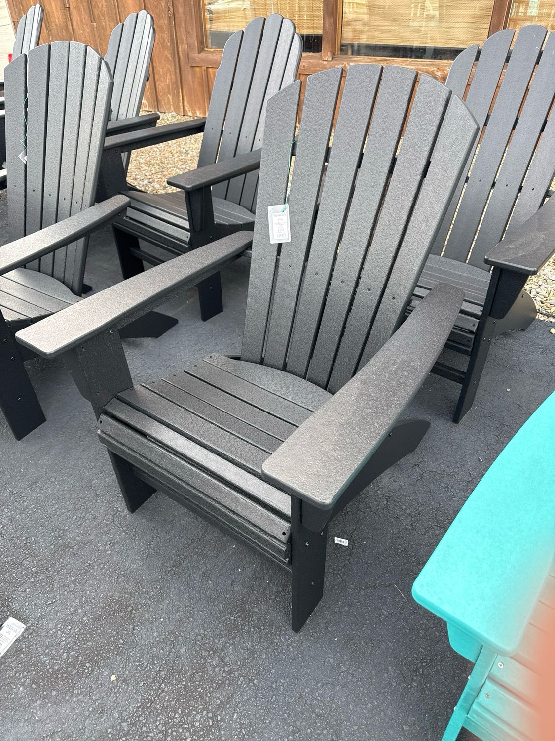 Nautical Curveback Adirondack Chair Black