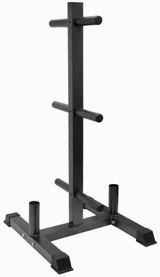 Vertical Olympic Bumper Plate and Bar Rack