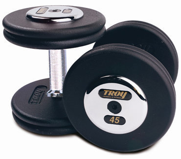 TROY Pro Style Dumbbells - Black Textured