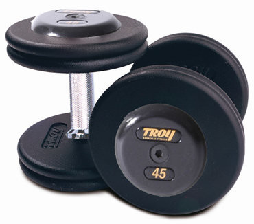 TROY Pro Style Dumbbells - Black Textured