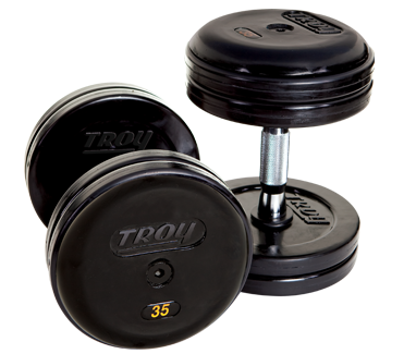 TROY Pro Style Dumbbells - Rubber Encased