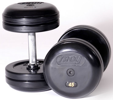 TROY Pro Style Dumbbells - Rubber Encased