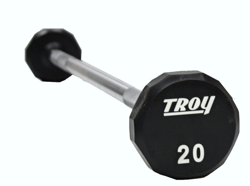 TROY 12-Sided Urethane Straight Barbell