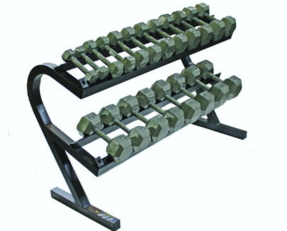 USA Iron Hex Dumbbells &quot;10-Pair Horizontal Rack&quot; Pack